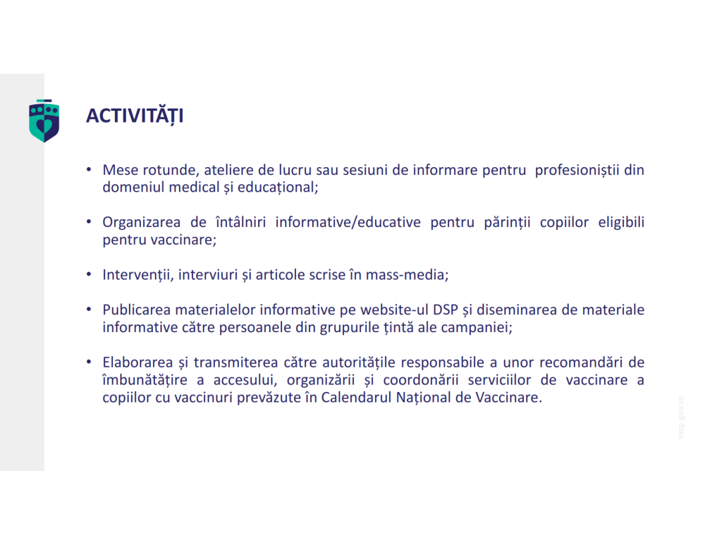 Proiect de planificare a campaniei martie - aprilie 2026