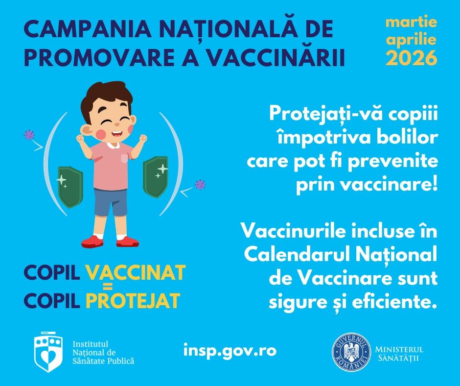Campania Națională de Promovare a Vaccinării, martie - aprilie 2026