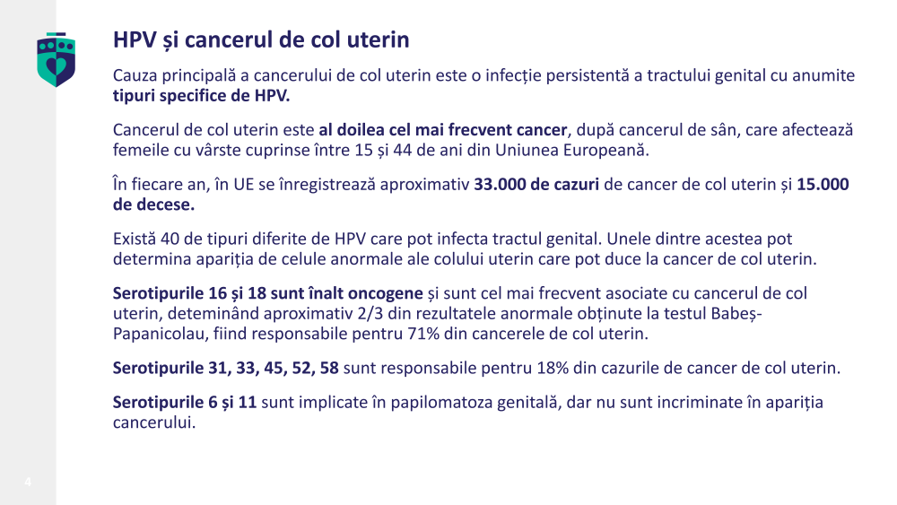 Campania Națională de Promovare a Vaccinării, martie - aprilie 2026 - informații despre HPV (Human Papilloma Virus sau Virusul Papiloma Uman)