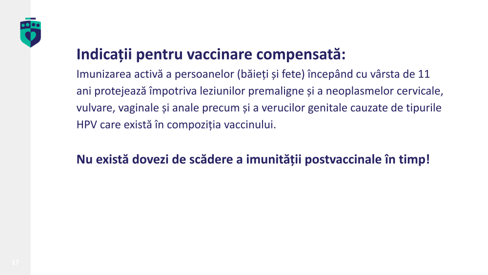 Campania Națională de Promovare a Vaccinării, martie - aprilie 2026 - informații despre HPV (Human Papilloma Virus sau Virusul Papiloma Uman)