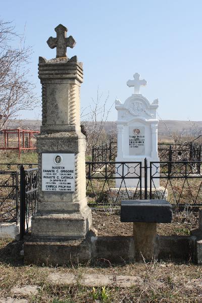 Monumente funerare vechi aflate în cimitirul bisericii